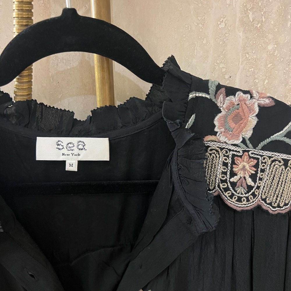 Sea New York Lacy Black Embroidered Dress - Picture 3 of 4